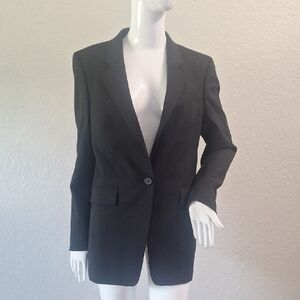 Banana Republic Marzotto Fine Wool Black Blazer